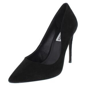 STEVE MADDEN WOMEN'S DAISIE PUMP, BLACK SUEDE, 7